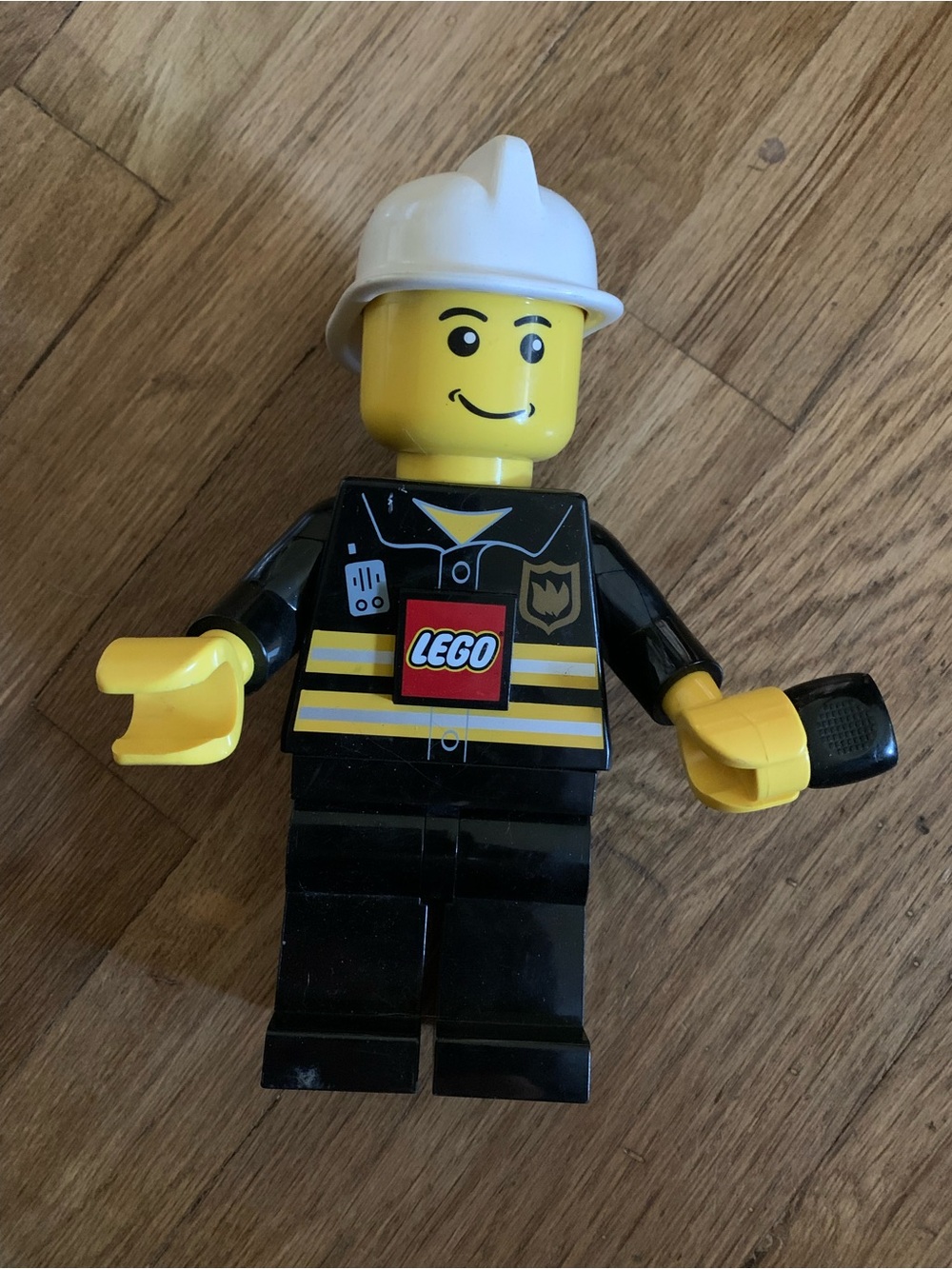 LEGO Giant Firefighter Minifigure - Black, Yellow & White